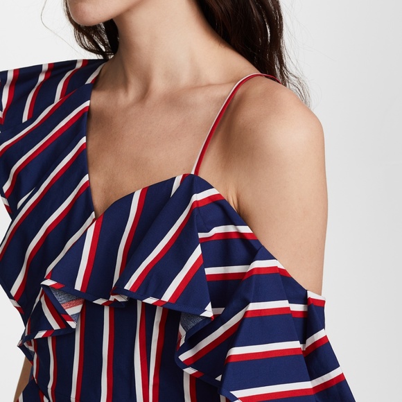 alice + olivia Laflora Asymmetrical Ruffle Dress - Picture 5 of 8